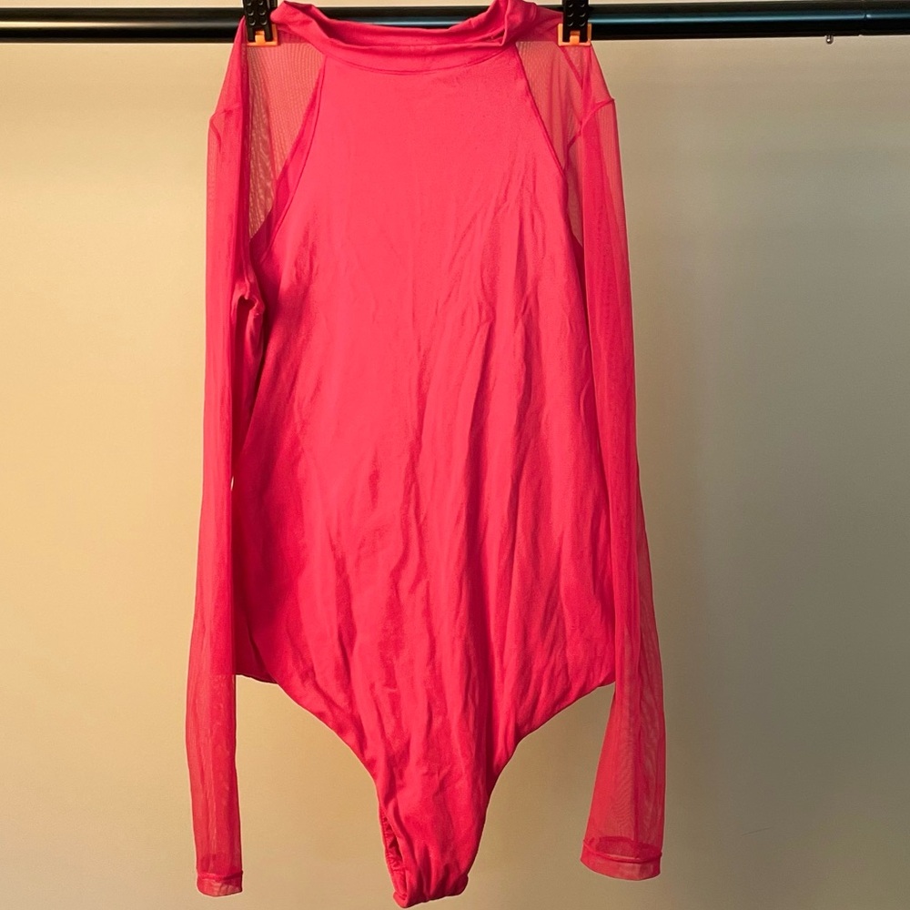 Mesh sleeve bodysuit